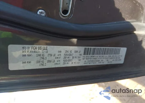 2017 Dodge Journey Sxt Awd z USA, uszkodzony, nr VIN 3C4PDDBG4HT555500